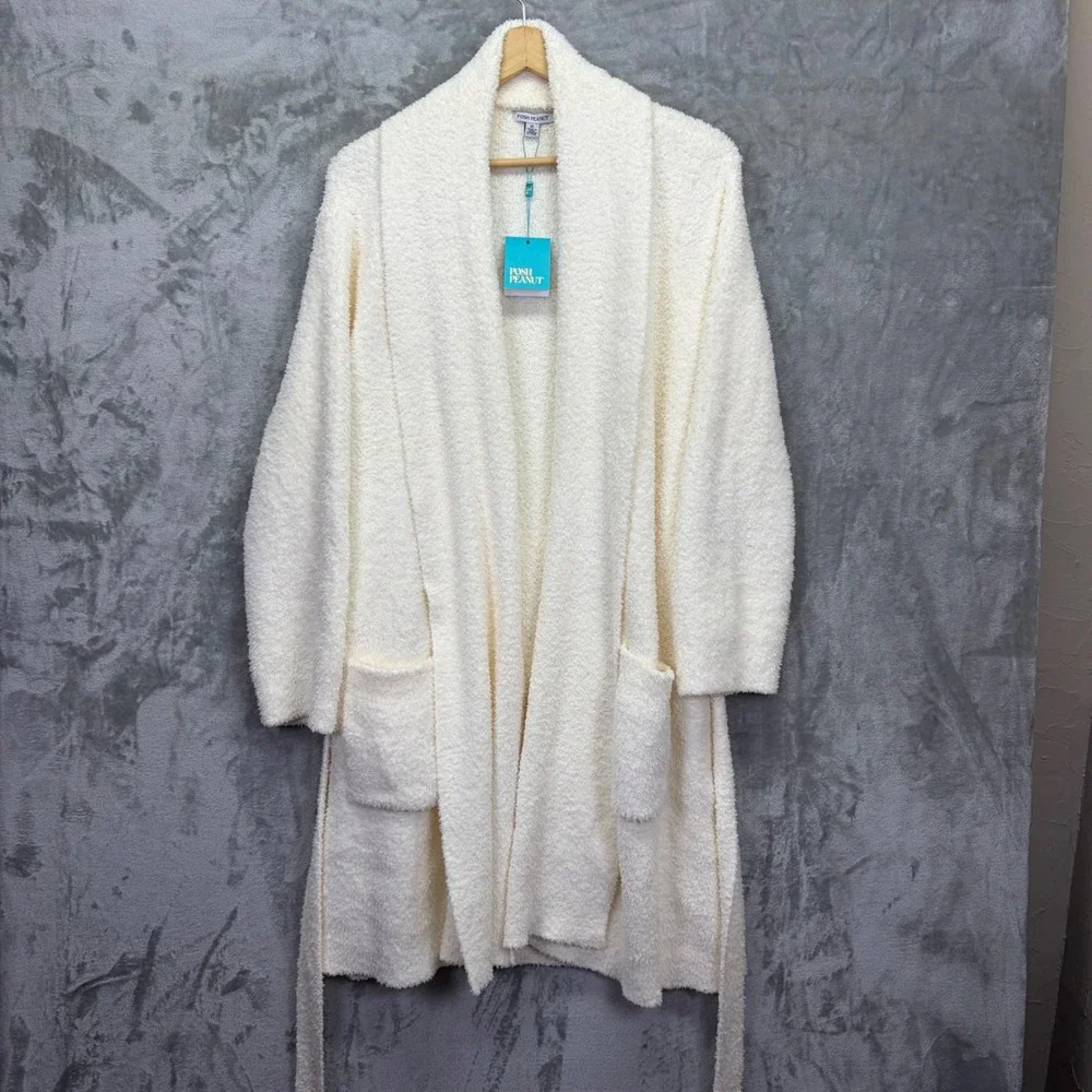 NWT Posh Peanut Women Plush Spa Robe Teddy Fleece Loungewear XL Bamboo Soft Girl